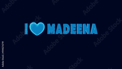 I LOVE MADEENA Typographic Design photo