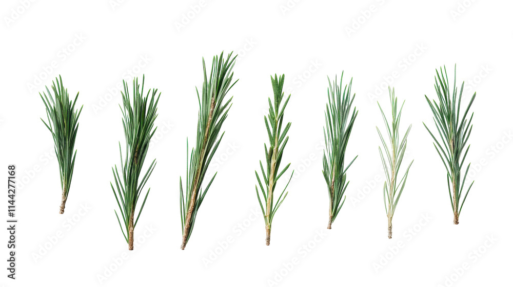 Fototapeta premium A Handful of Pine Needles Arranged Neatly for Decoration, Craft, and Natural Aesthetic Uses.