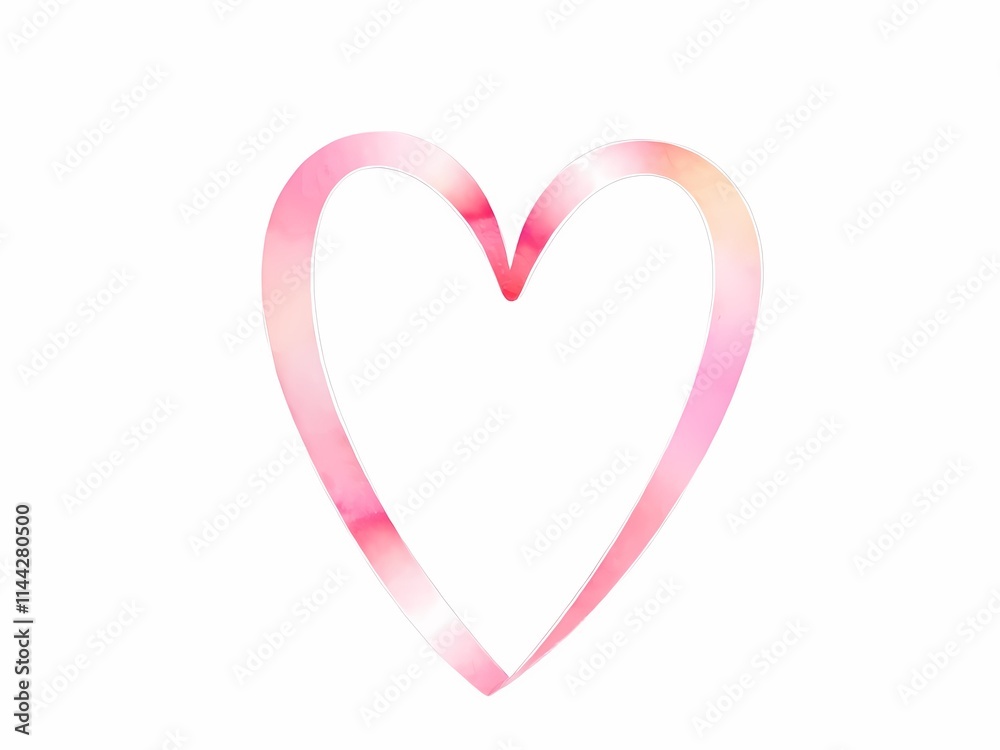 pink heart with ribbon pink heart with ribbon