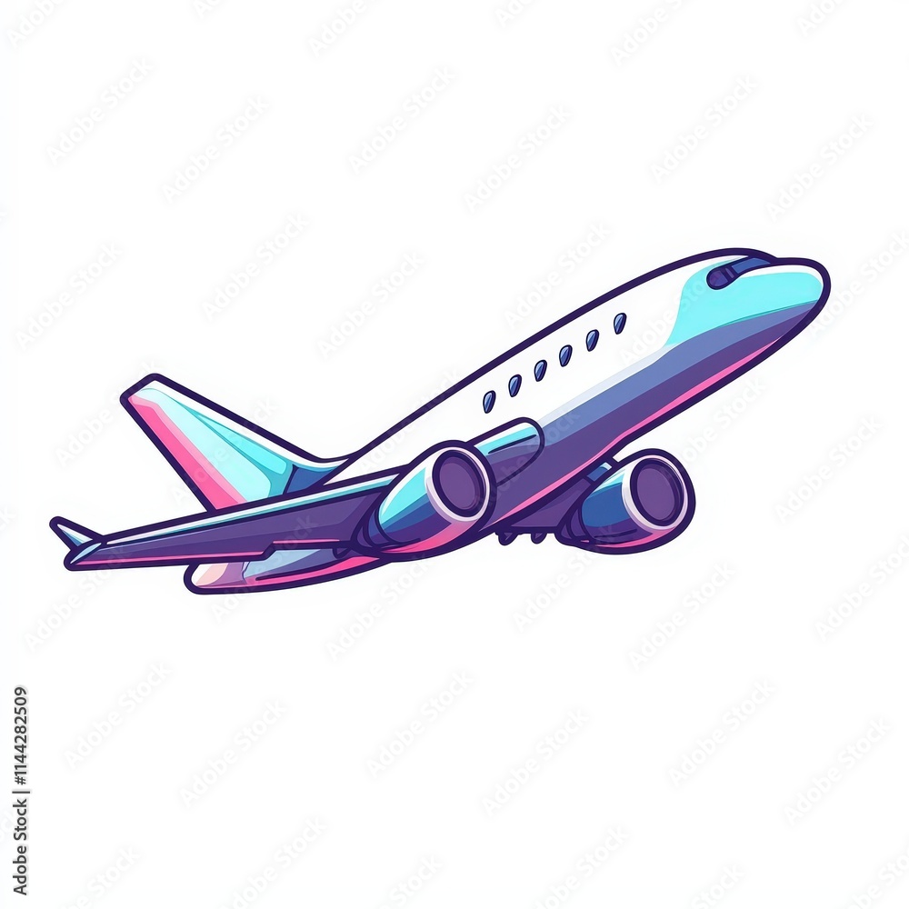Fototapeta premium Design of plane icon logo illustration isolated on white background