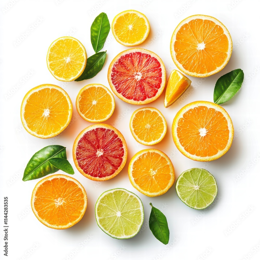 Citrus fruit arrangement studio food photography bright fresh vibrant colors Citrus fruit arrangement studio food photography bright fresh vibrant colors