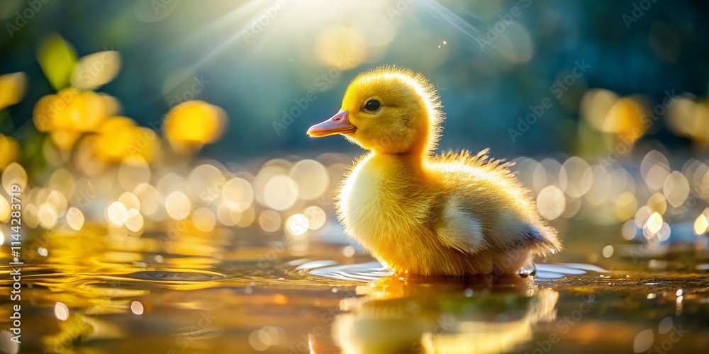 Adorable Yellow Duckling Bokeh Photography, Cute Baby Duck, Fuzzy Chick, Spring Animals, Wildlife Photo, Shallow Depth of Field Adorable Yellow Duckling Bokeh Photography, Cute Baby Duck, Fuzzy Chick, Spring Animals, Wildlife Photo, Shallow Depth of Field