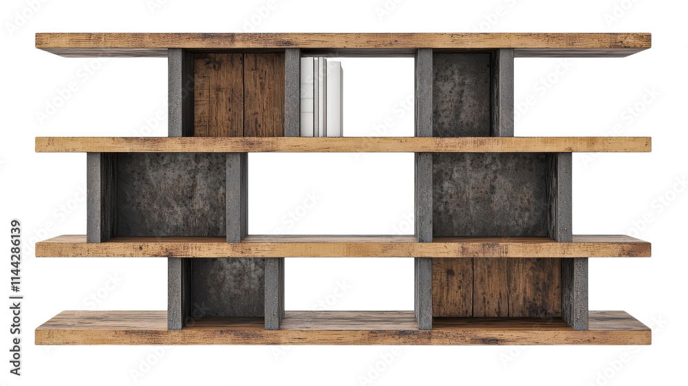 Stylish Industrial Bookcase with Metal Frame Perfect for Storing and Displaying Books and Decorative Items in Modern Interiors or Offices. Stylish Industrial Bookcase with Metal Frame Perfect for Storing and Displaying Books and Decorative Items in Modern Interiors or Offices.