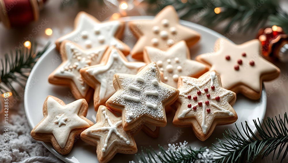 Delicious gingerbread cookies, christmas festival Delicious gingerbread cookies, christmas festival