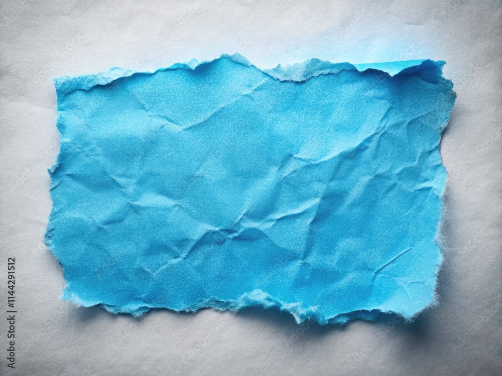 Blue Torn Paper Note, Textured Cardboard, Copy Space, Double Exposure Background Design Element Blue Torn Paper Note, Textured Cardboard, Copy Space, Double Exposure Background Design Element