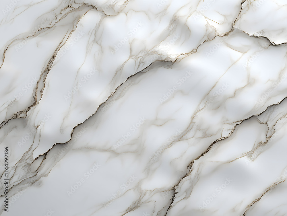 Obraz premium White Marble Texture - Subtle Veins on a Smooth White Surface
