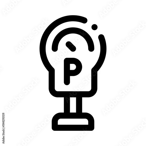 parking meter line icon