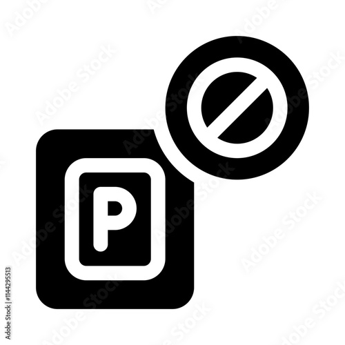 no parking glyph icon