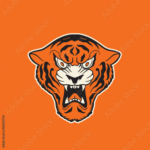 Tiger logo. head tiger vector illustration. Logo tiger photo