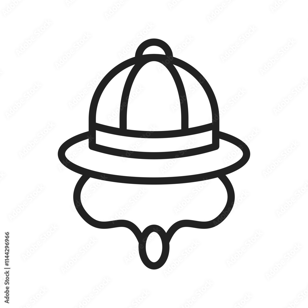 Fototapeta premium Explorer Hat icon vector image. Suitable for mobile apps, web apps and print media.