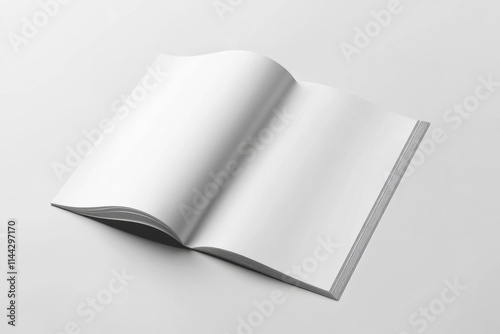 A4 mockup of a brochure. A3 blank template, half-fold format. flyer featuring areas for copy 