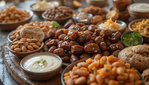 A Delicious Spread of Middle Eastern and Arabic Treats and Delights photo