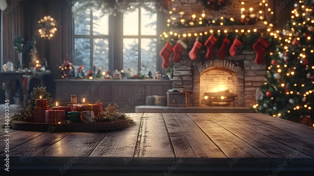 Obraz premium Beautiful christmas room with copy space