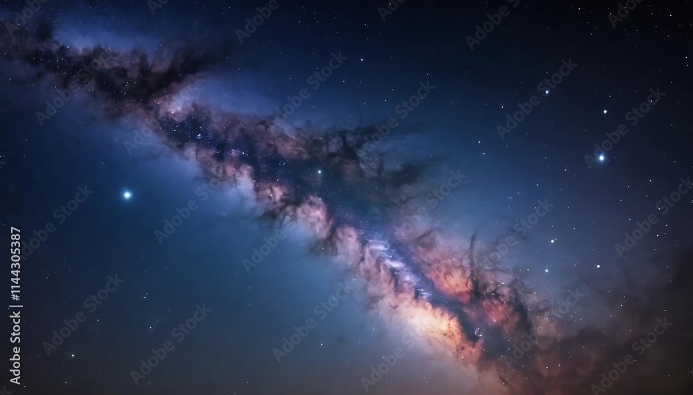 Night sky - Universe filled with stars, nebula and galaxy Night sky - Universe filled with stars, nebula and galaxy