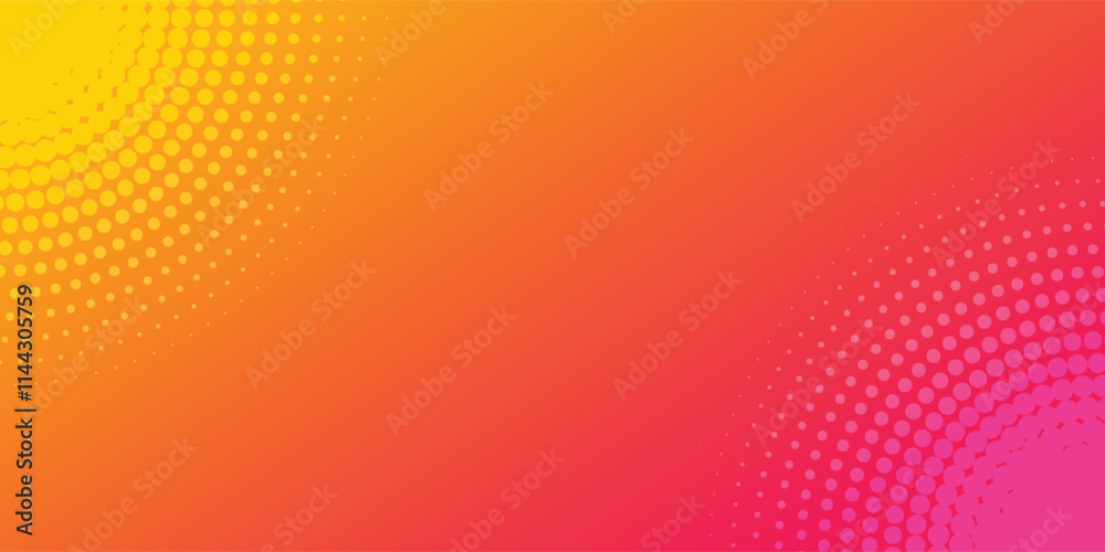Abstract modern background gradient color. Yellow and pink gradient with halftone decoration. Abstract modern background gradient color. Yellow and pink gradient with halftone decoration.