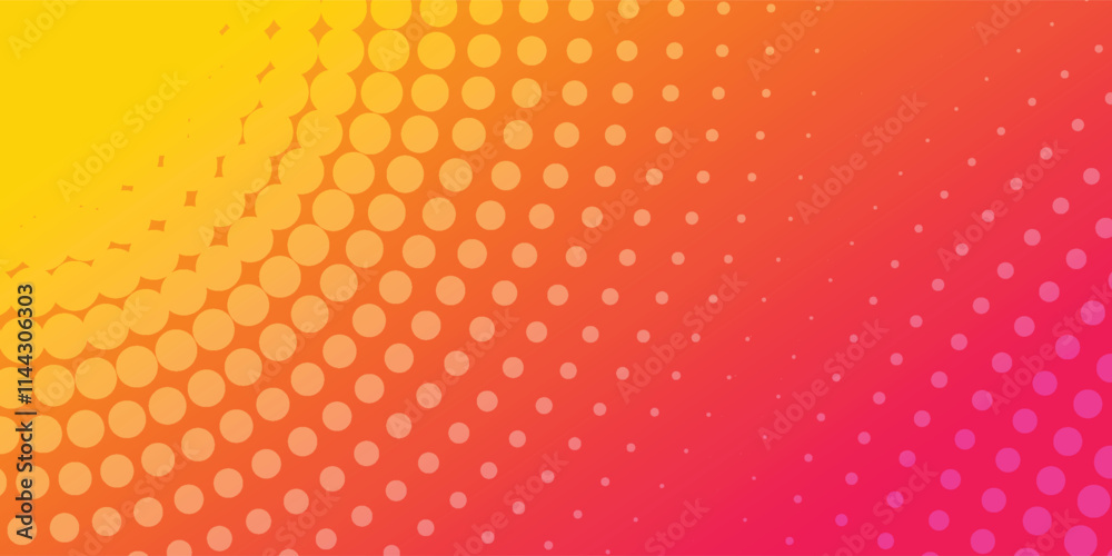 Abstract modern background gradient color. Yellow and pink gradient with halftone decoration. Abstract modern background gradient color. Yellow and pink gradient with halftone decoration.