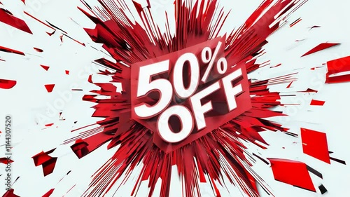 Discount label with 50% off splash