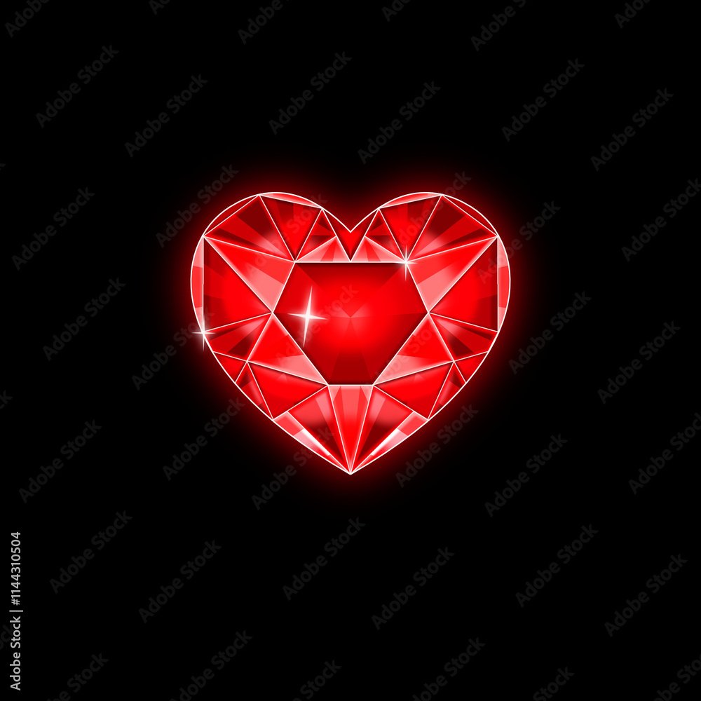 red diamond heart