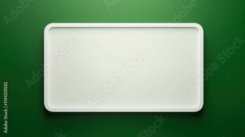  Minimalist White Frame on a Gradient Green Background, Modern Art Display