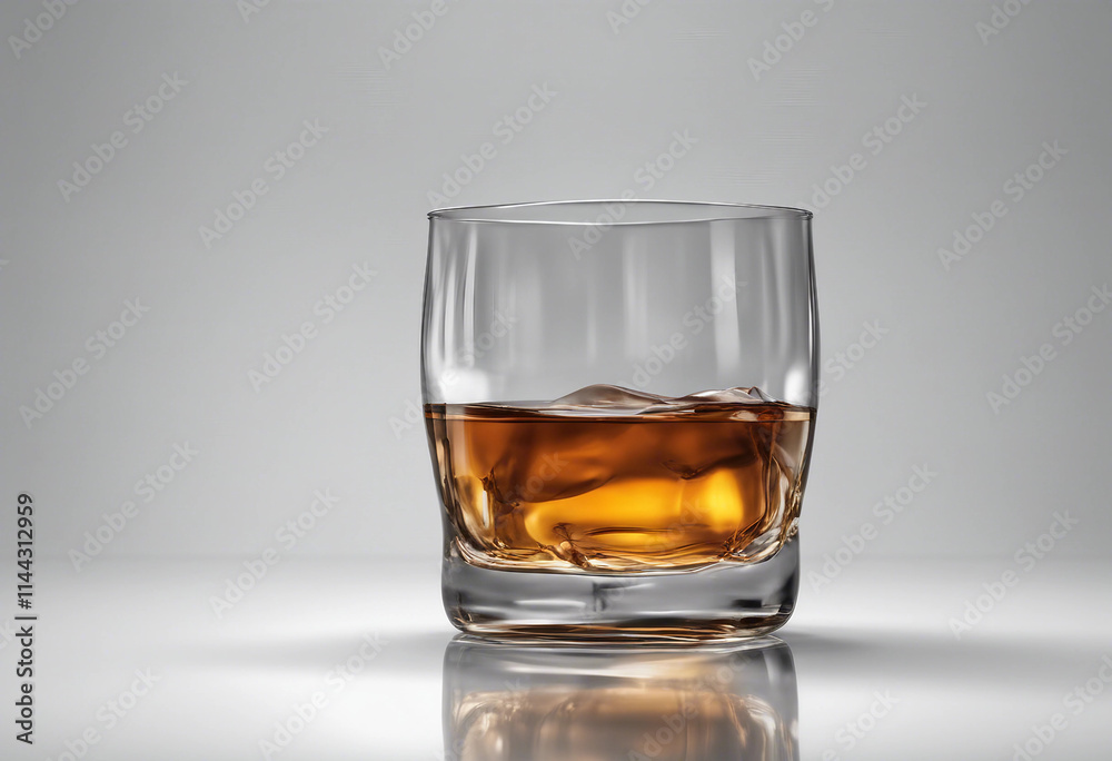 Isolated whiskey glass cutout on transparent background Isolated whiskey glass cutout on transparent background