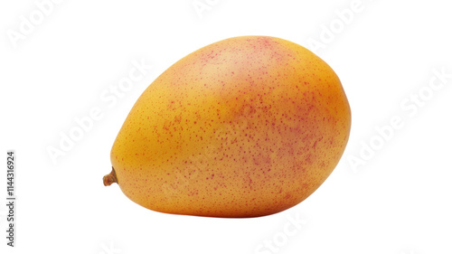 Fresh Mango with Minor Bruising Showcasing Natural Ripeness and Quality for Culinary and Presentation Purposes. photo