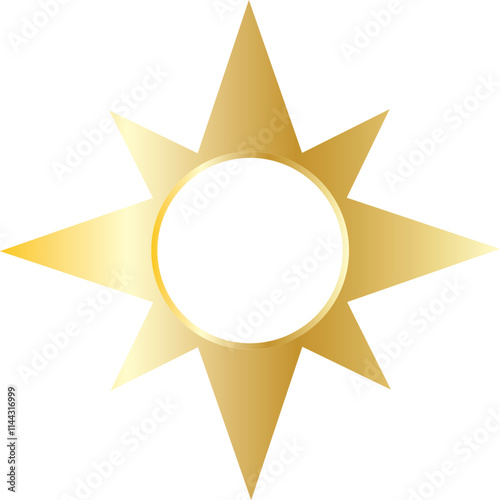 gold compass icon