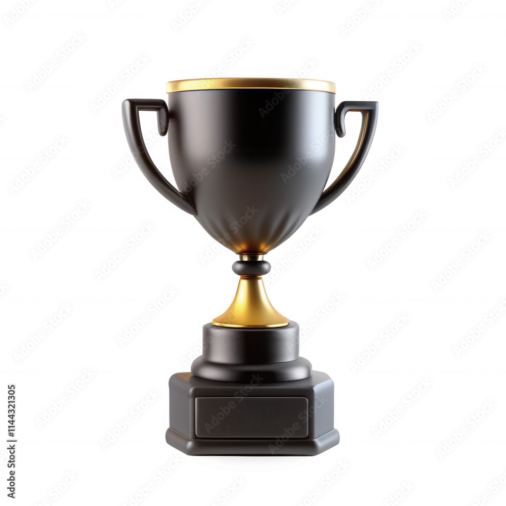 A sleek black and gold trophy on a pedestal, symbolizing achievement and victory. The shiny surface reflects light beautifully, showcasing a classic design. A sleek black and gold trophy on a pedestal, symbolizing achievement and victory. The shiny surface reflects light beautifully, showcasing a classic design.