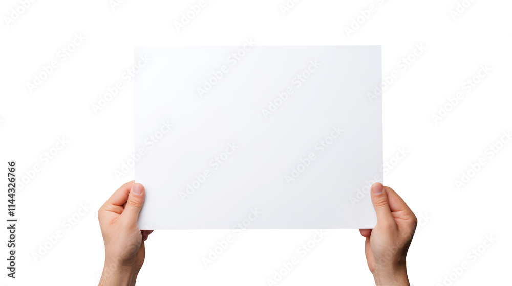 Hand holding blank book & hard cover mockup Isolated on transparent background, clippig path Hand holding blank book & hard cover mockup Isolated on transparent background, clippig path