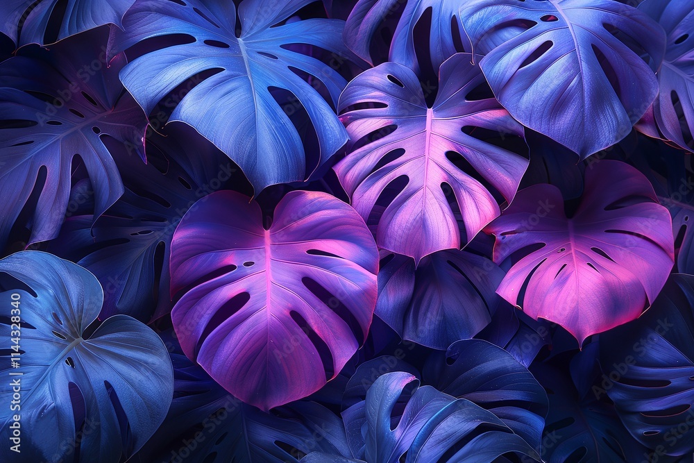 Vibrant purple and blue tropical leaves create a lush, exotic backdrop. Perfect for adding a touch of the tropics to your designs! Vibrant purple and blue tropical leaves create a lush, exotic backdrop. Perfect for adding a touch of the tropics to your designs!