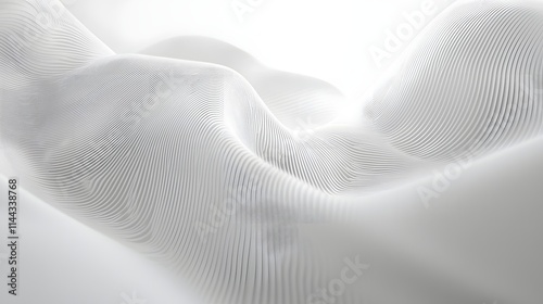 Close-up macro shot of a soft, white linen fabric with subtle abstract lines, creating a delicate texture perfect for wedding design