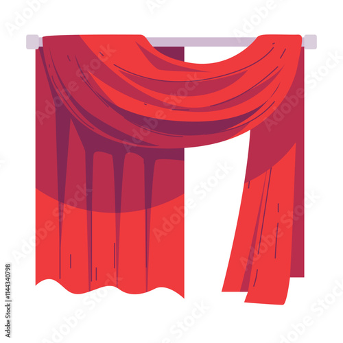 red stage curtains