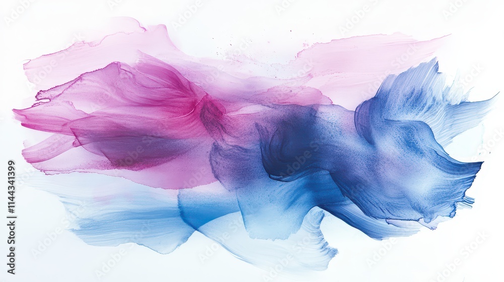 Abstract Fluid Art in Pink and Blue Tones with Soft Brushstrokes Abstract Fluid Art in Pink and Blue Tones with Soft Brushstrokes