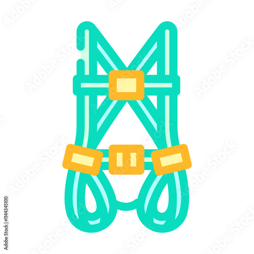 safety harness injury prevention color icon vector. safety harness injury prevention sign. isolated symbol illustration