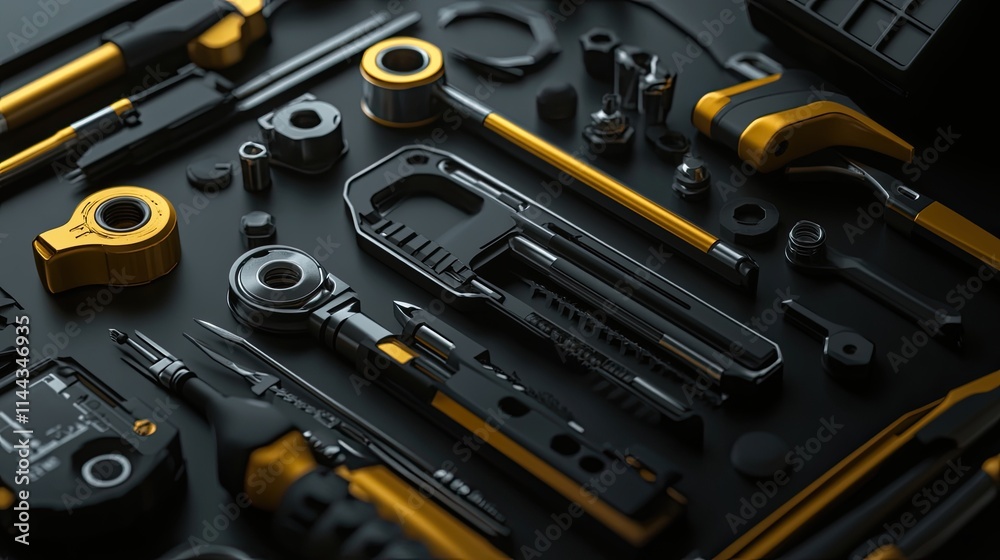 Fototapeta premium A Symphony of Steel: A Visual Exploration of Industrial Elegance and Precision