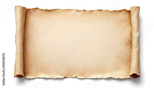 Wallpaper Mural Old torn edges paper isolated on white
old parchment paper sheet vintage aged or texture isolated on white background.
 Torontodigital.ca