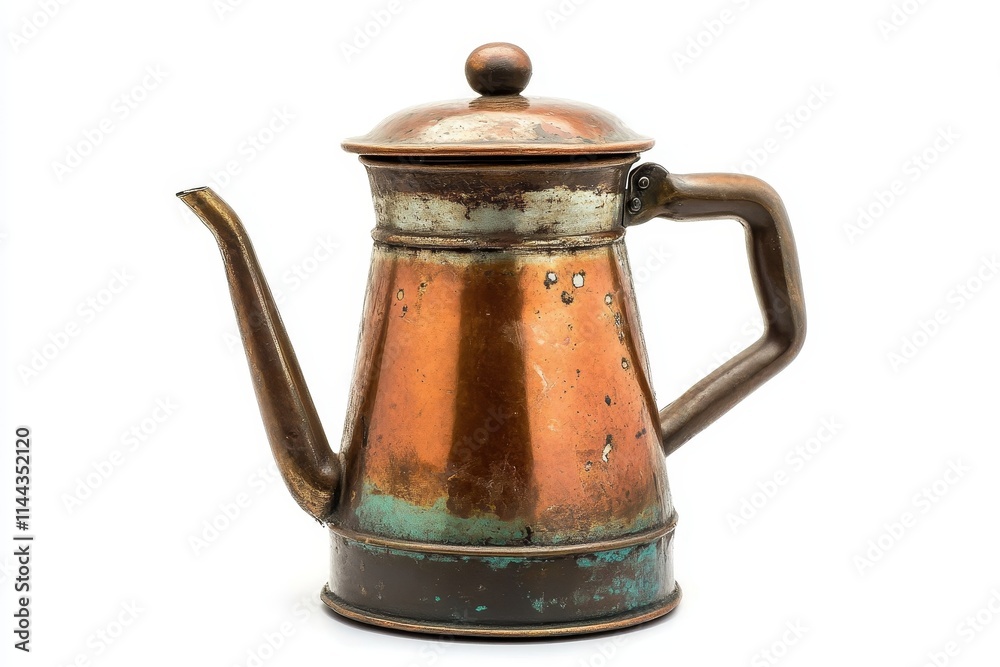 old antique Coffee Percolator isolated on white background old antique Coffee Percolator isolated on white background