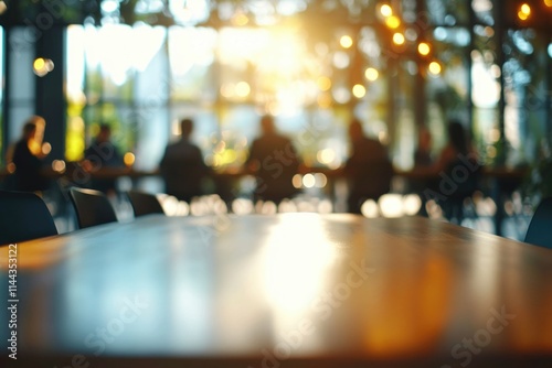 Wallpaper Mural A group of professionals seated around a conference table inside a modern office with large windows and glass dividers. Torontodigital.ca