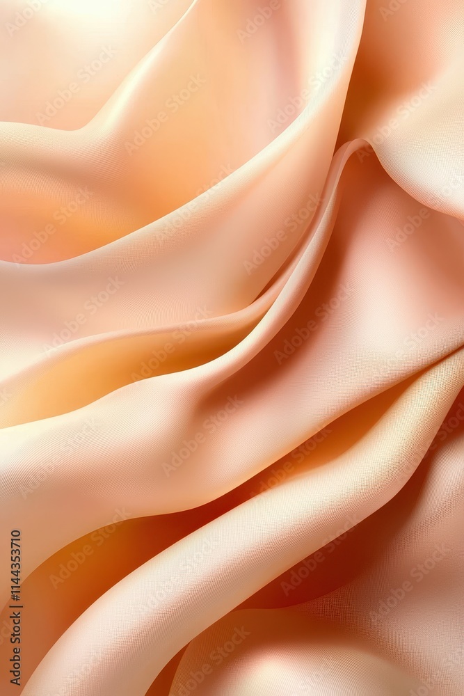 Soft Flowing Fabric Texture in Gentle Peach and Cream Tones Soft Flowing Fabric Texture in Gentle Peach and Cream Tones