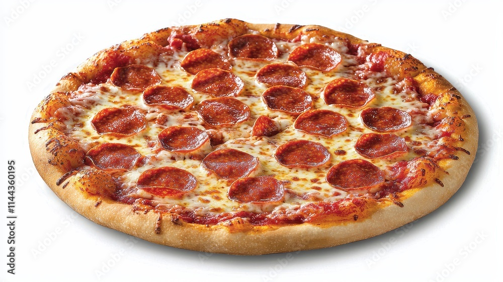 Delicious Pepperoni Pizza with Melted Cheese on a Crisp Golden Crust Delicious Pepperoni Pizza with Melted Cheese on a Crisp Golden Crust