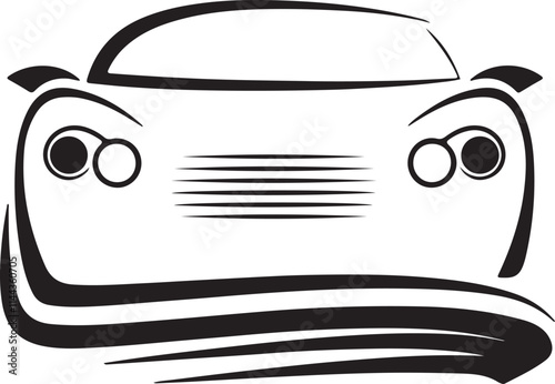 Car icon silhoutte vector on a white background
