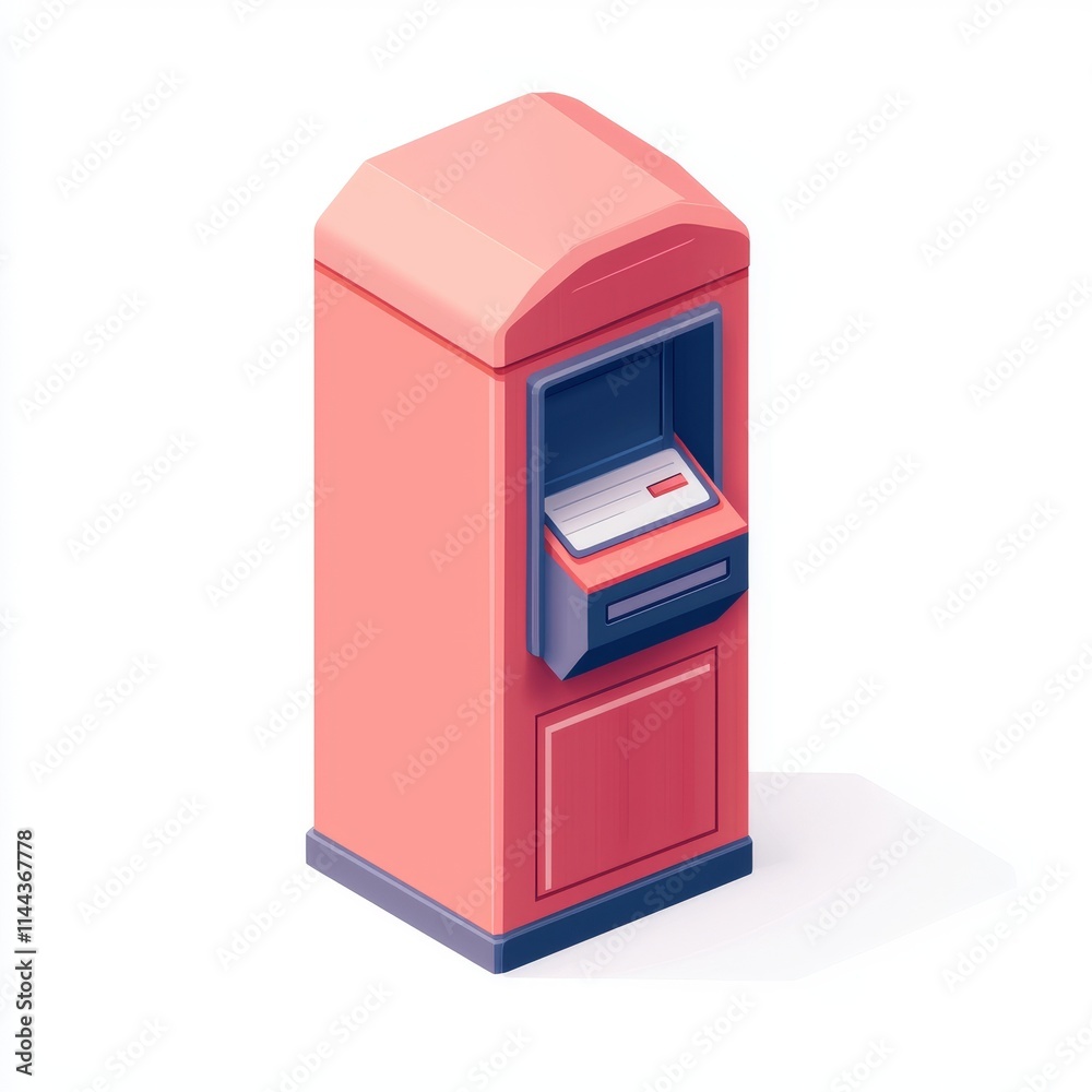 Urban Parcel Locker Icon in Isometric Style Urban Parcel Locker Icon in Isometric Style