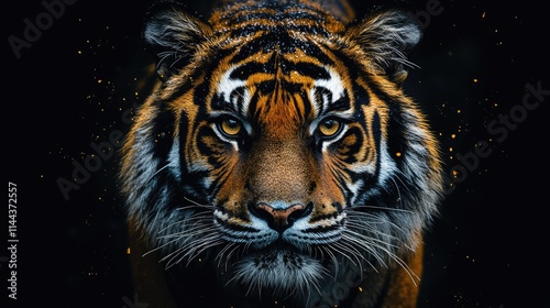  Portrait of a Tiger face.