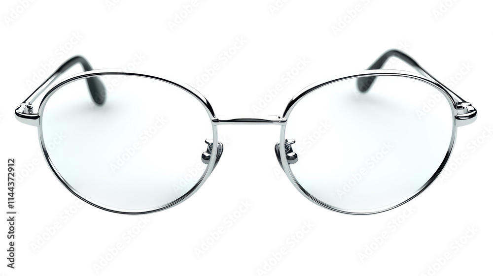 High-Quality Image of Stylish Eyeglasses on a Clean White Background Perfect for Fashion and Accessory Promotions. High-Quality Image of Stylish Eyeglasses on a Clean White Background Perfect for Fashion and Accessory Promotions.