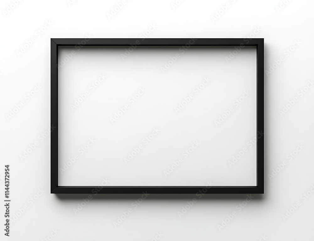Black Frame Mockup: A simple yet elegant black frame isolated on a white background, perfect for showcasing your designs or artwork. Black Frame Mockup: A simple yet elegant black frame isolated on a white background, perfect for showcasing your designs or artwork.