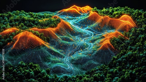 Digital Landscape: Topographic Forest Visualization