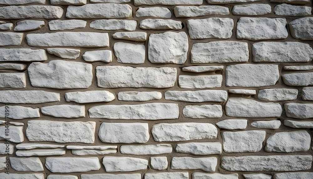 Obraz premium Photo of Old grey long stone wall close up