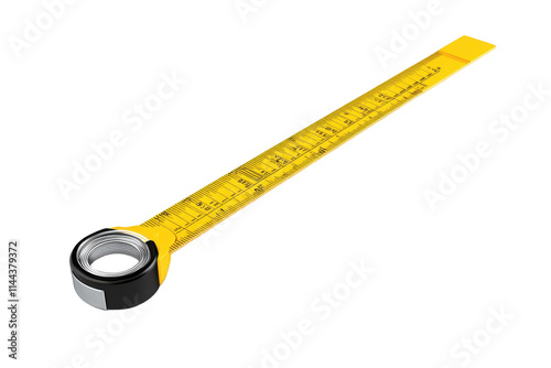 Self-Rewind Tape Measure for Quick and Effortless Use Isolated on Transparent Background. photo