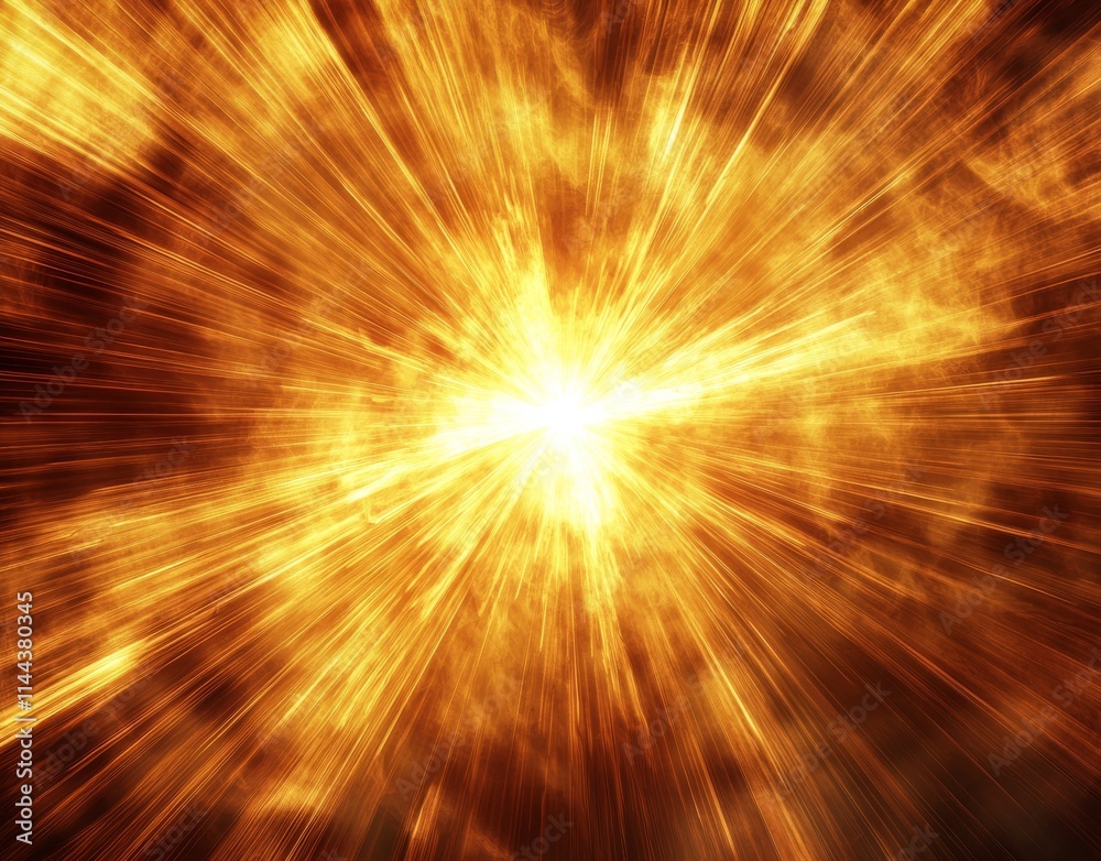 Obraz premium A mesmerizing arrangement of light flare effects brightens a dark backdrop with warm sun rays and glowing overlays, crafting a magical atmosphere imbued with warmth and brilliance.
