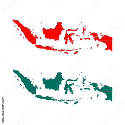 Indonesia map icon vectors illustration symbol design