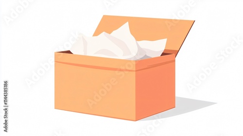 Elegant Tissue Box Vector Illustration for Graphic Design Projects